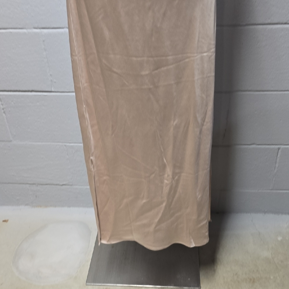 Express Satin Dress in Champagne - Picture 4 of 15